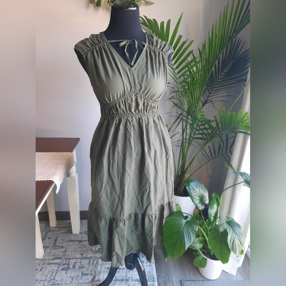 3/$5 Olive Green Sleeveless Dress